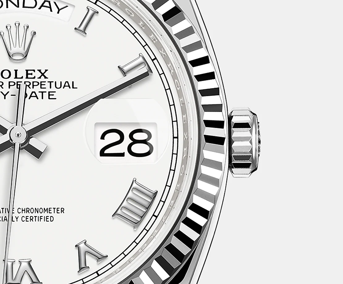 Day-Date, 36mm, Platinum, Ref# 128236-0007