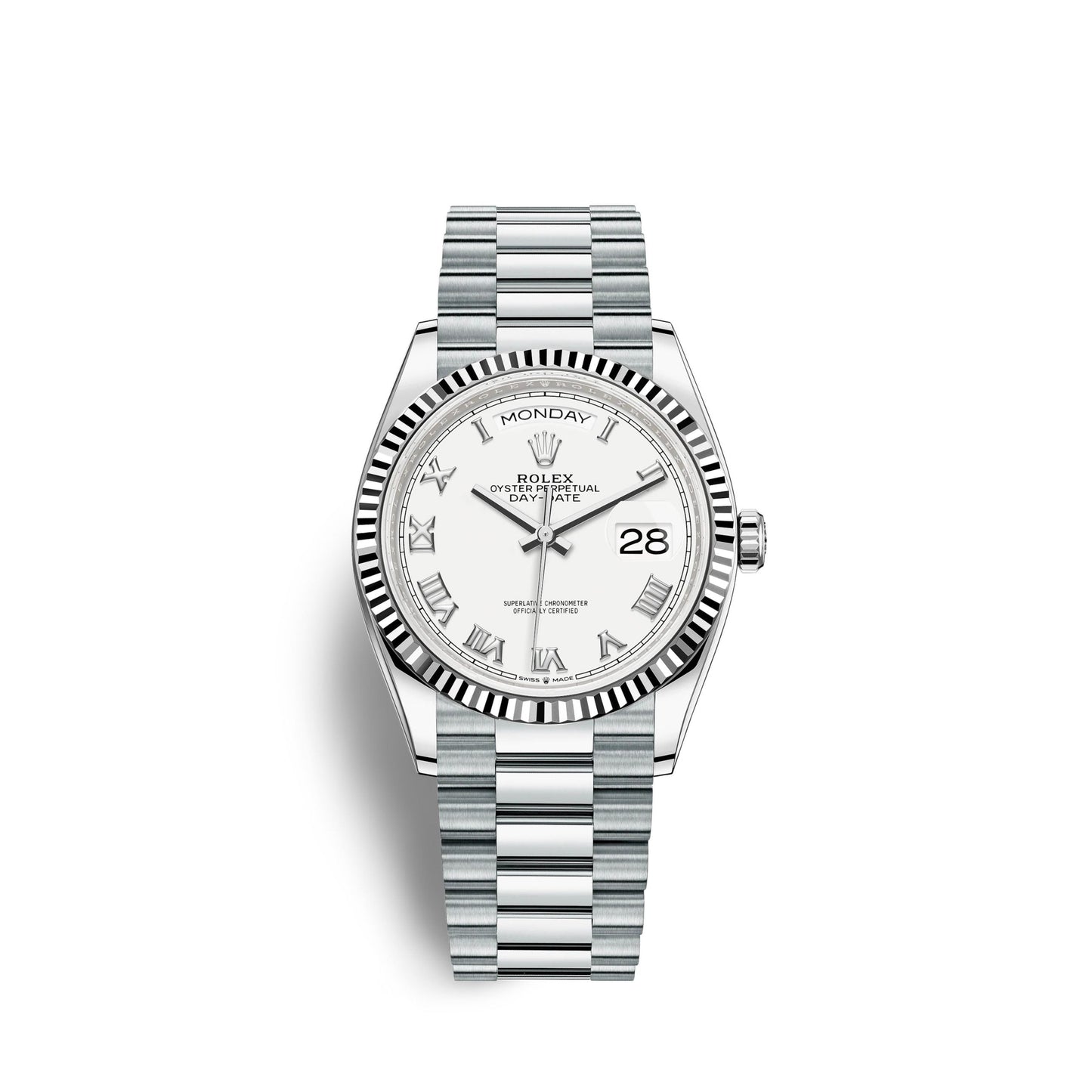 Day-Date, 36mm, Platinum, Ref# 128236-0007