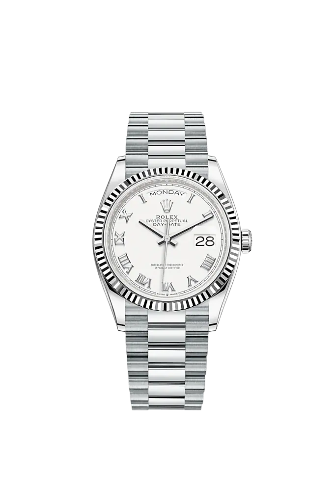 Day-Date, 36mm, Platinum, Ref# 128236-0007