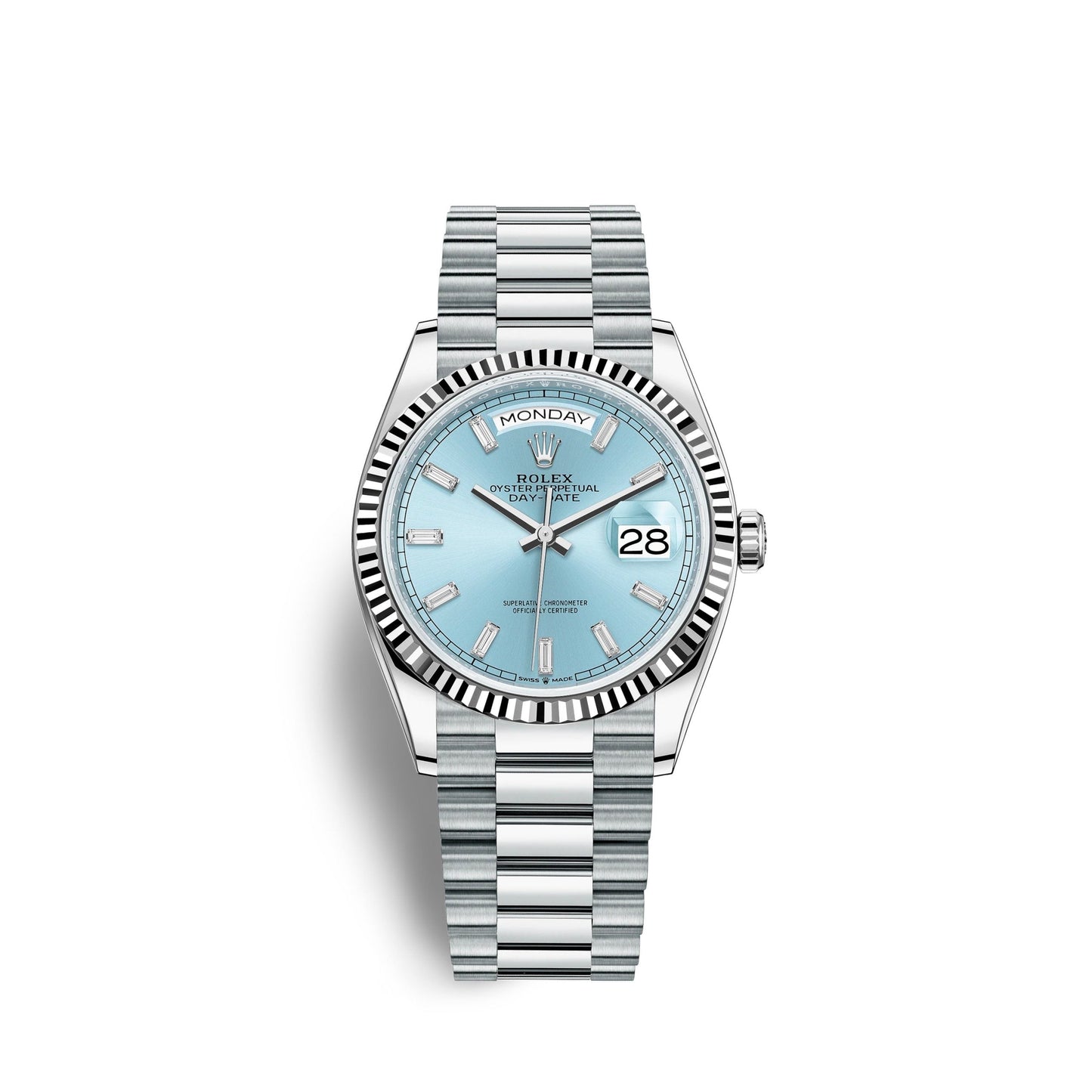 Day-Date, 36mm, Platinum, Ref# 128236-0009