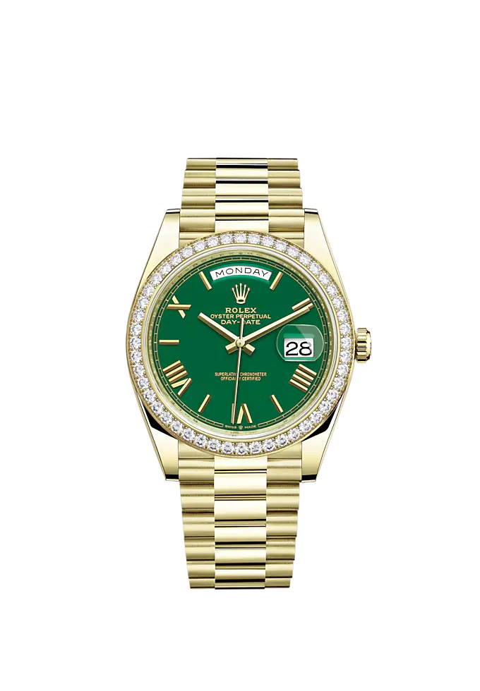Day-Date, 40mm, 18k Yellow Gold and Diamonds, Ref# 228348rbr-0040