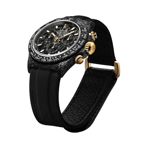 Diw Daytona black &amp; gold 40mm oyster carbon