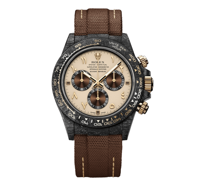 Diw Daytona carbon desert eagle arabic 40mm oyster black