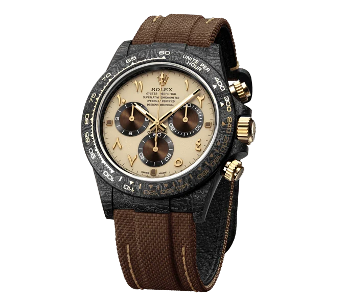Diw Daytona carbon desert eagle arabic 40mm oyster black