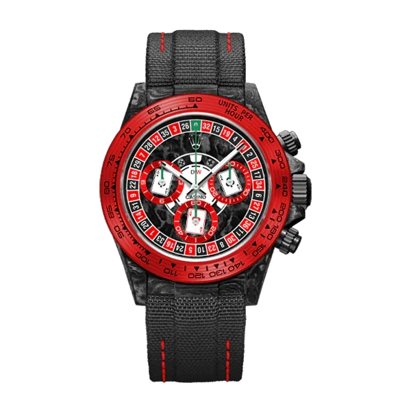 Diw Daytona carbon lucky player 2 (casino v.2) 40mm oyster black