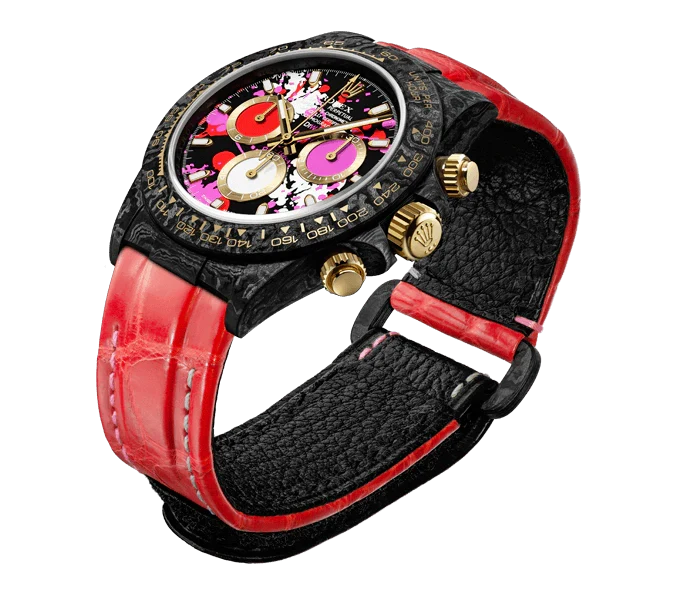 Diw Daytona motley red 40mm oyster black