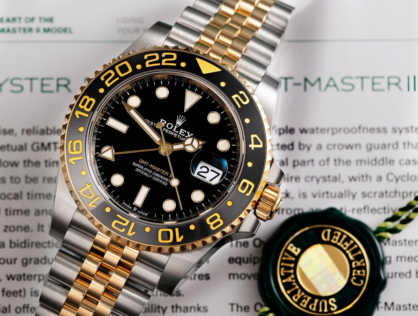 GMT-Master II M126713GRNR-0001 Oyster, 40 mm, Oystersteel and yellow gold