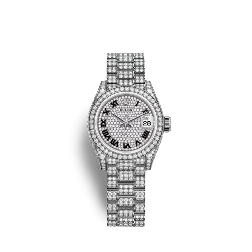 Lady-Datejust 28, 18k White Gold, Ref# 279459RBR-0001