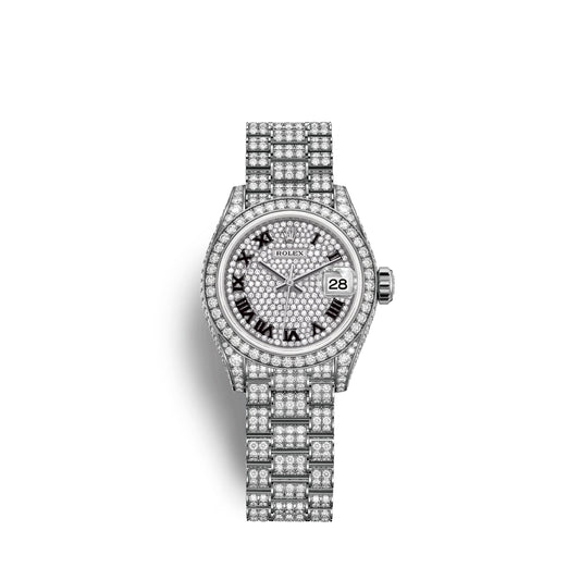Lady-Datejust 28, 18k White Gold, Ref# 279459RBR-0001