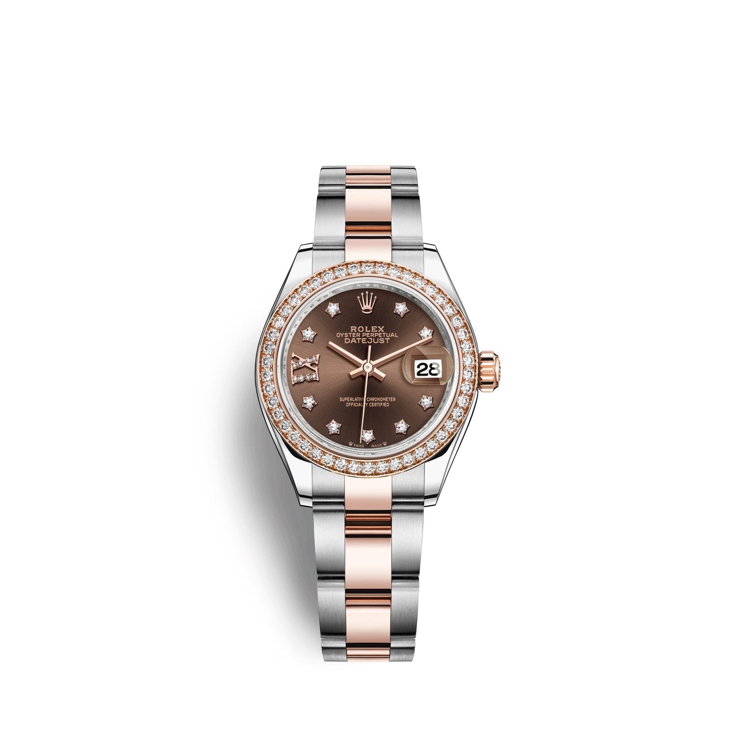 Lady-Datejust 28, Oystersteel and 18k Everose Gold, Ref# 279381RBR-0004