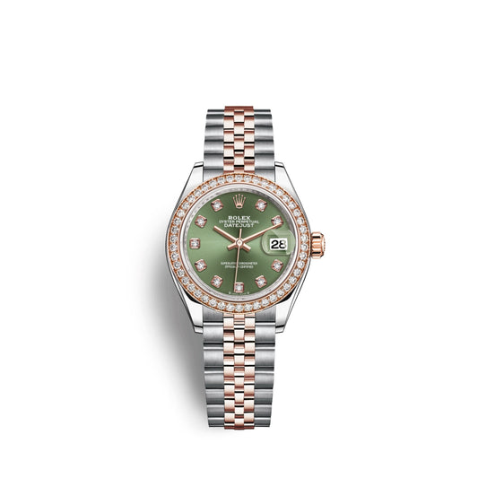 Lady-Datejust 28, Oystersteel and 18k Everose Gold, Ref# 279381RBR-0007