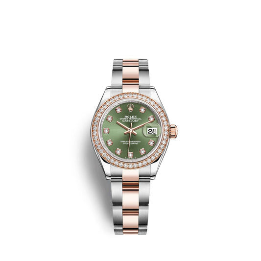 Lady-Datejust 28, Oystersteel and 18k Everose Gold, Ref# 279381RBR-0008