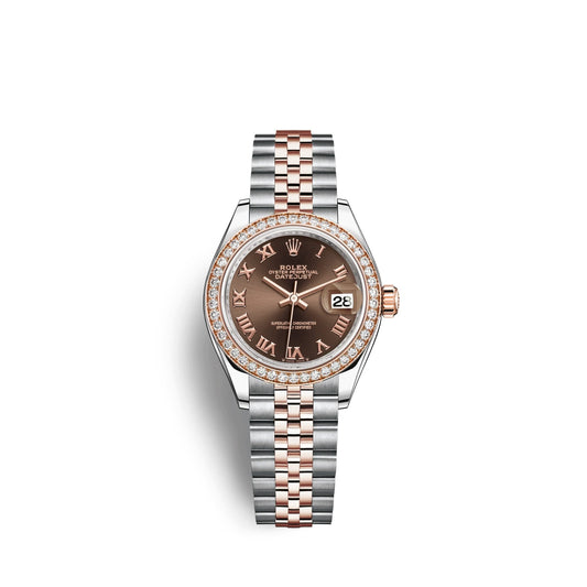 Lady-Datejust 28, Oystersteel and 18k Everose Gold, Ref# 279381RBR-0009
