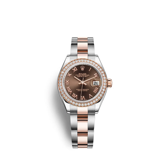 Lady-Datejust 28, Oystersteel and 18k Everose Gold, Ref# 279381RBR-0010