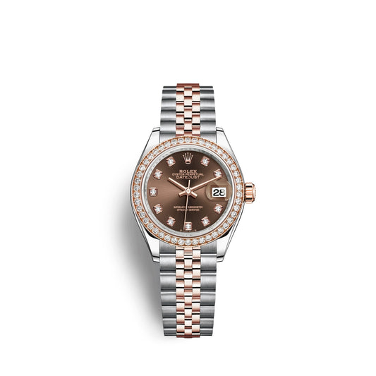 Lady-Datejust 28, Oystersteel and 18k Everose Gold, Ref# 279381RBR-0011