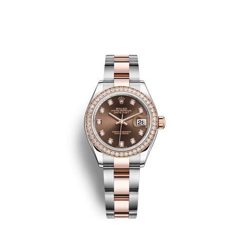 Lady-Datejust 28, Oystersteel and 18k Everose Gold, Ref# 279381RBR-0012
