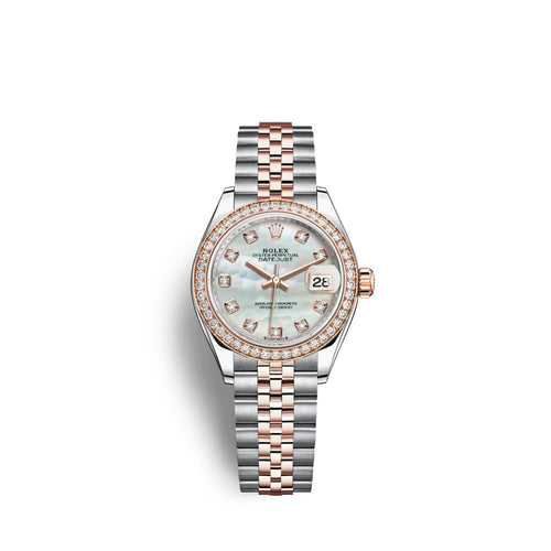 Lady-Datejust 28, Oystersteel and 18k Everose Gold, Ref# 279381RBR-0013