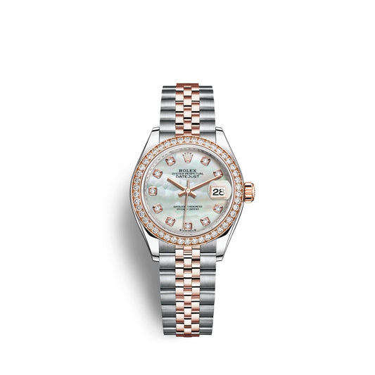 Lady-Datejust 28, Oystersteel and 18k Everose Gold, Ref# 279381RBR-0013