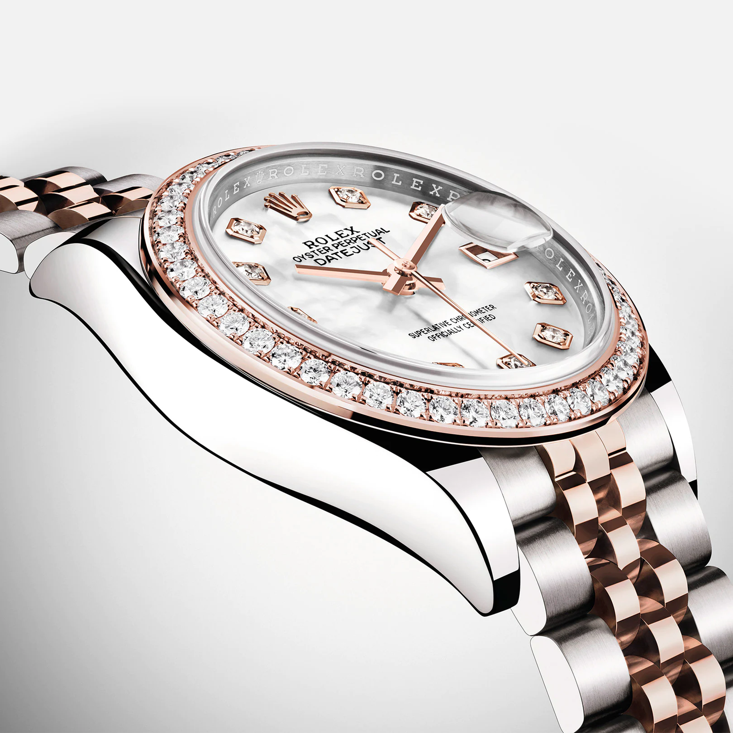 Lady-Datejust 28, Oystersteel and 18k Everose Gold, Ref# 279381RBR-0013