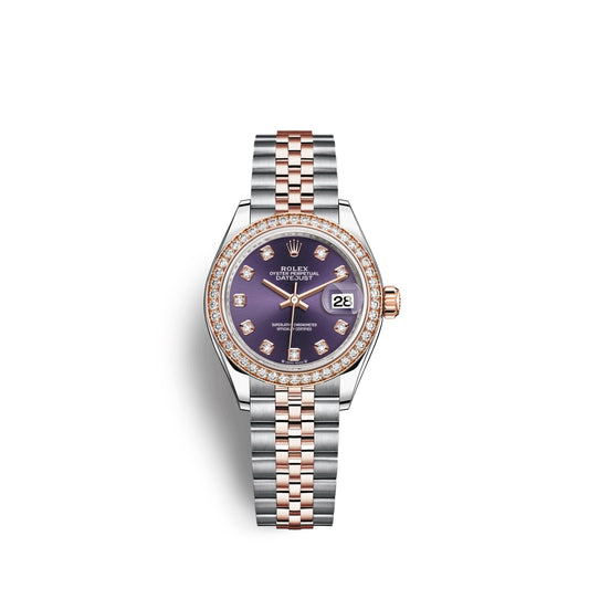 Lady-Datejust 28, Oystersteel and 18k Everose Gold, Ref# 279381RBR-0015