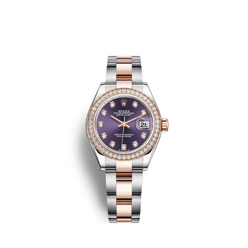 Lady-Datejust 28, Oystersteel and 18k Everose Gold, Ref# 279381RBR-0016