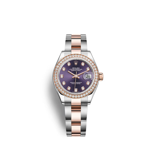 Lady-Datejust 28, Oystersteel and 18k Everose Gold, Ref# 279381RBR-0016