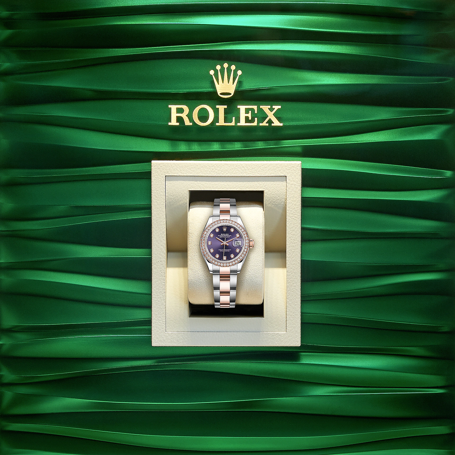 Lady-Datejust 28, Oystersteel and 18k Everose Gold, Ref# 279381RBR-0016