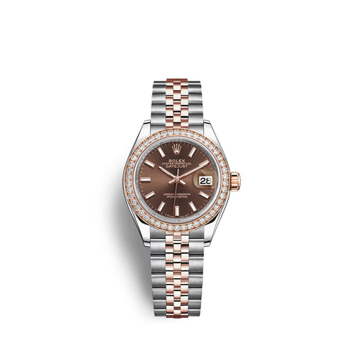 Lady-Datejust 28, Oystersteel and 18k Everose Gold, Ref# 279381RBR-0017