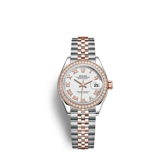 Lady-Datejust 28, Oystersteel and 18k Everose Gold, Ref# 279381RBR-0021