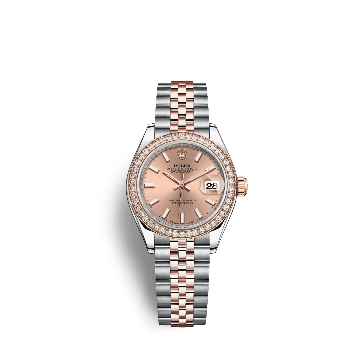 Lady-Datejust 28, Oystersteel and 18k Everose Gold, Ref# 279381RBR-0023