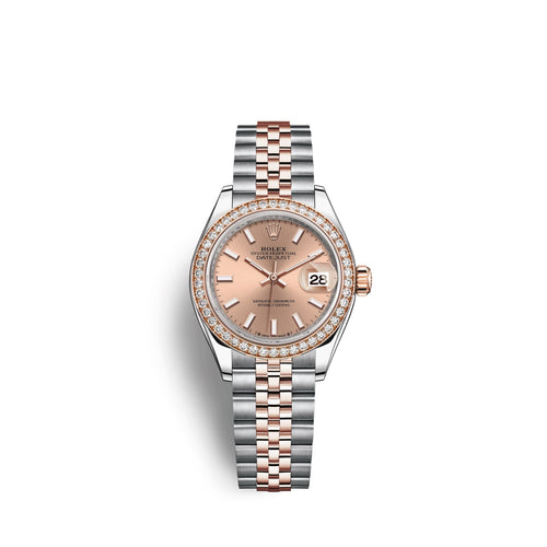 Lady-Datejust 28, Oystersteel and 18k Everose Gold, Ref# 279381RBR-0023