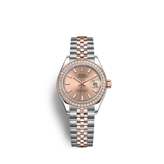 Lady-Datejust 28, Oystersteel and 18k Everose Gold, Ref# 279381RBR-0023