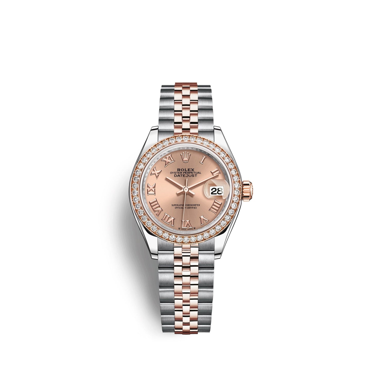 Lady-Datejust 28, Oystersteel and 18k Everose Gold, Ref# 279381RBR-0025