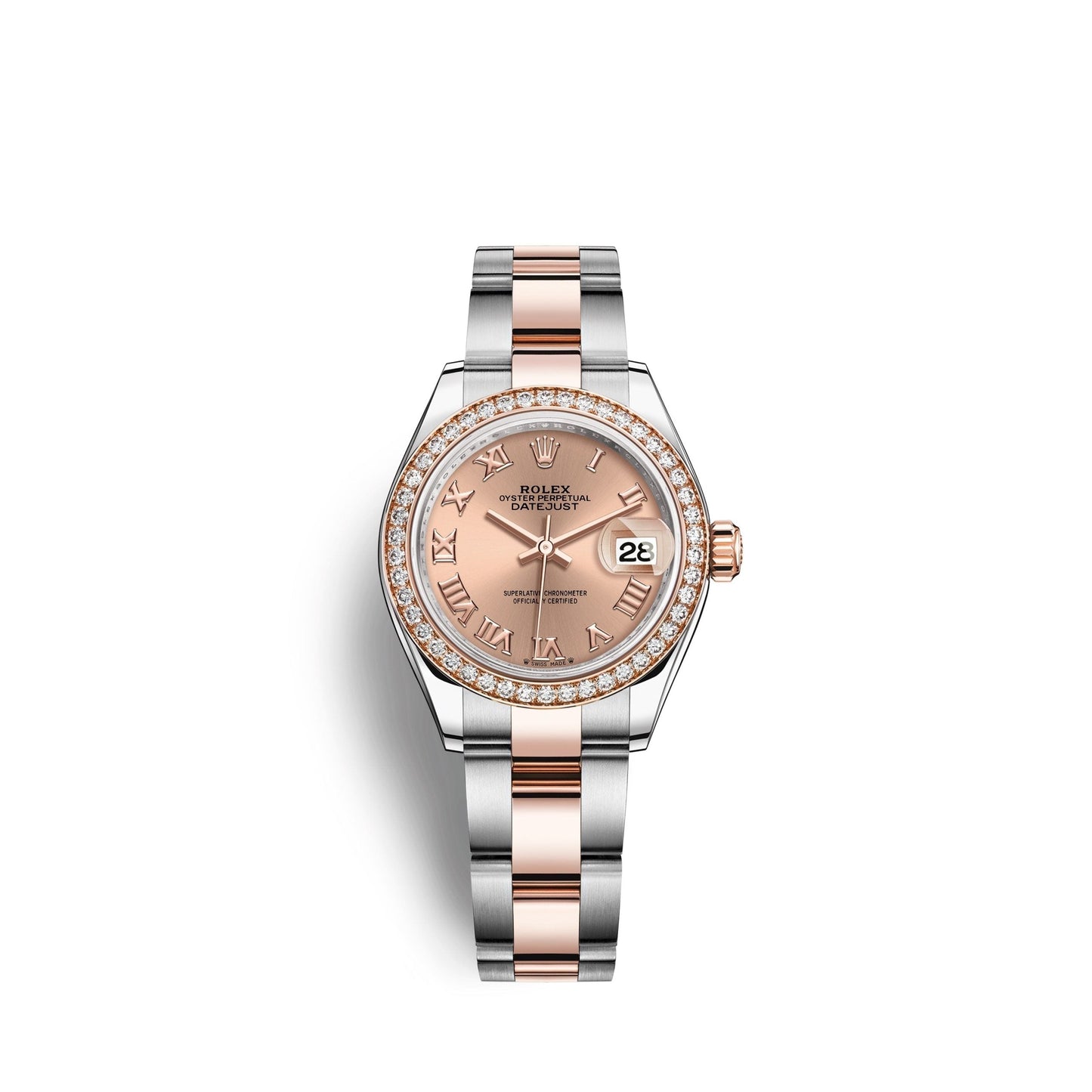 Lady-Datejust 28, Oystersteel and 18k Everose Gold, Ref# 279381RBR-0026