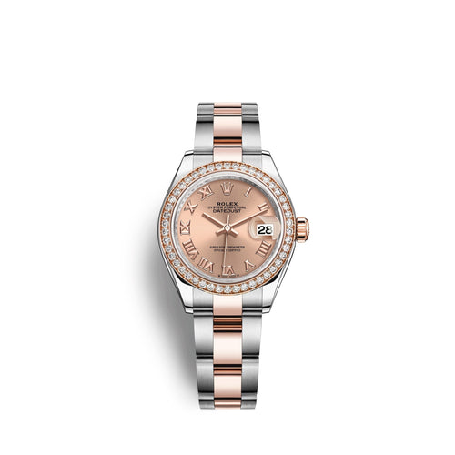 Lady-Datejust 28, Oystersteel and 18k Everose Gold, Ref# 279381RBR-0026
