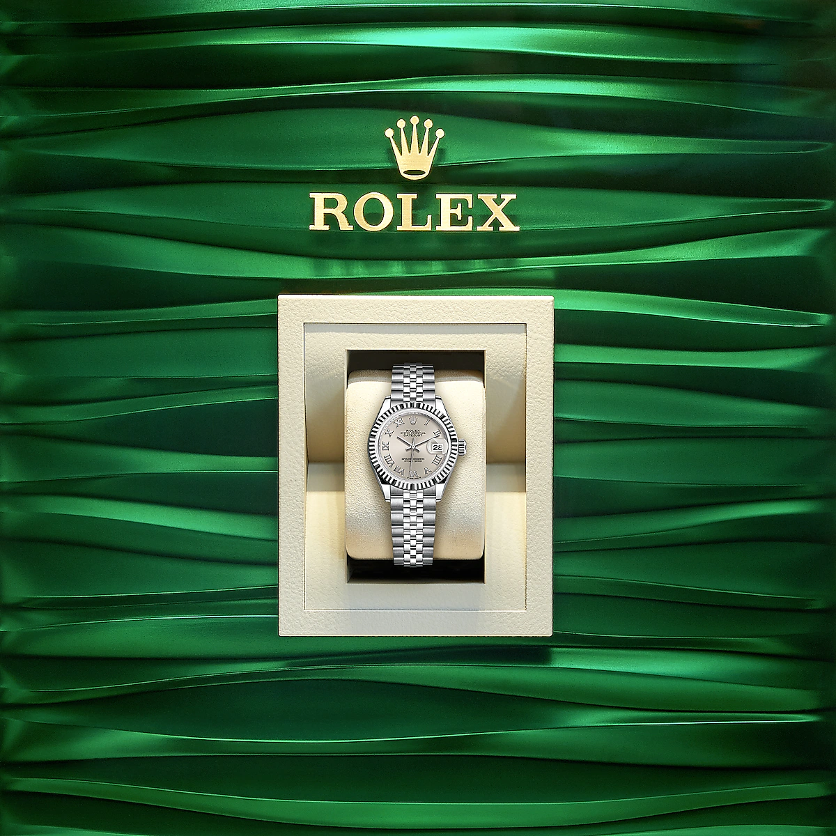 Lady-Datejust 28, Oystersteel and 18k White Gold, Ref# 279174-0007