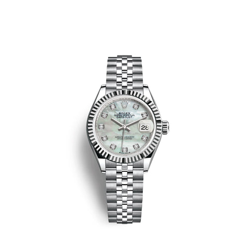 Lady-Datejust 28, Oystersteel and 18k White Gold, Ref# 279174-0009