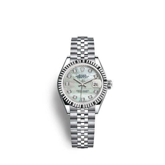 Lady-Datejust 28, Oystersteel and 18k White Gold, Ref# 279174-0009