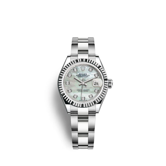 Lady-Datejust 28, Oystersteel and 18k White Gold, Ref# 279174-0010