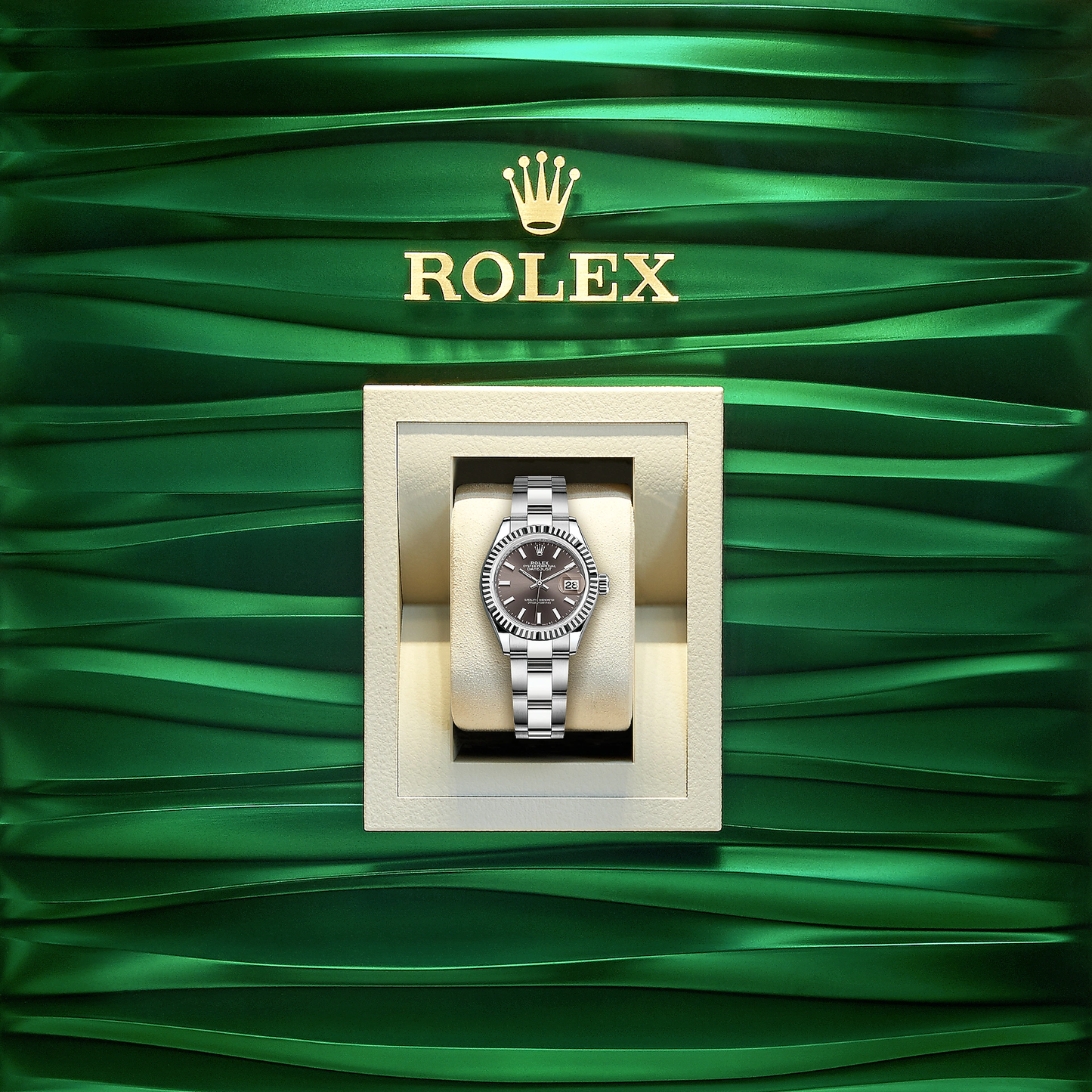 Lady-Datejust 28, Oystersteel and 18k White Gold, Ref# 279174-0012