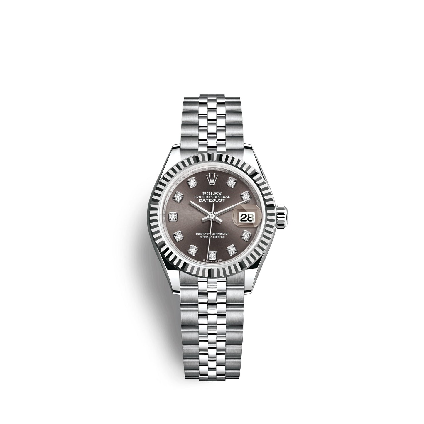 Lady-Datejust 28, Oystersteel and 18k White Gold, Ref# 279174-0015