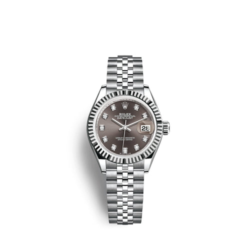 Lady-Datejust 28, Oystersteel and 18k White Gold, Ref# 279174-0015
