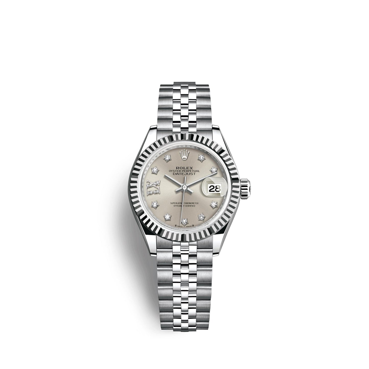Lady-Datejust 28, Oystersteel and 18k White Gold, Ref# 279174-0021
