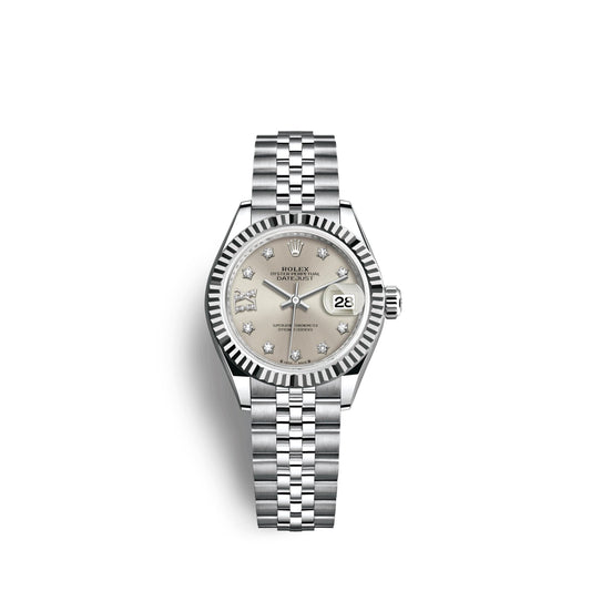 Lady-Datejust 28, Oystersteel and 18k White Gold, Ref# 279174-0021