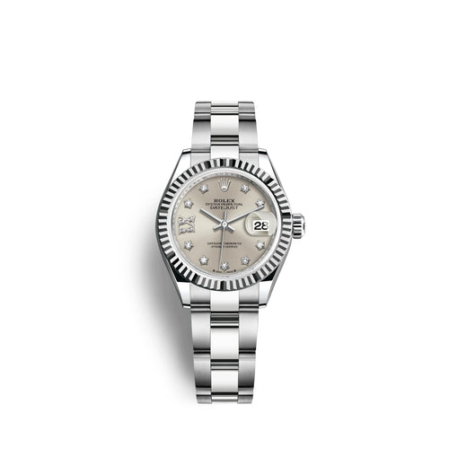 Lady-Datejust 28, Oystersteel and 18k White Gold, Ref# 279174-0022