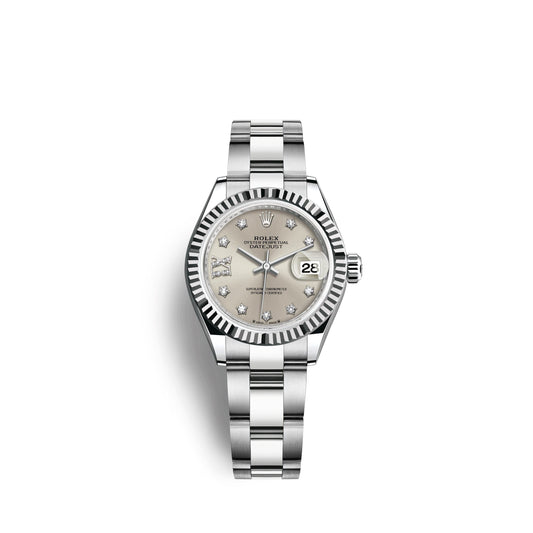 Lady-Datejust 28, Oystersteel and 18k White Gold, Ref# 279174-0022