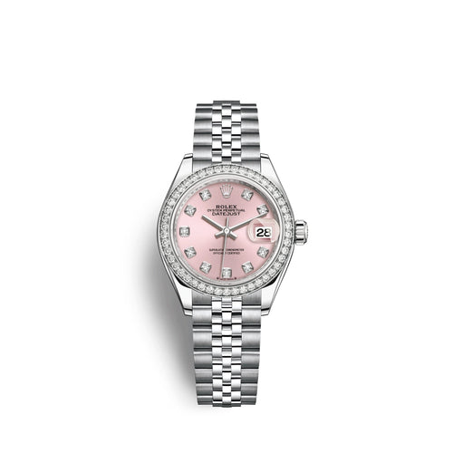 Lady-Datejust 28, Oystersteel and 18k White Gold, Ref# 279384RBR-0003