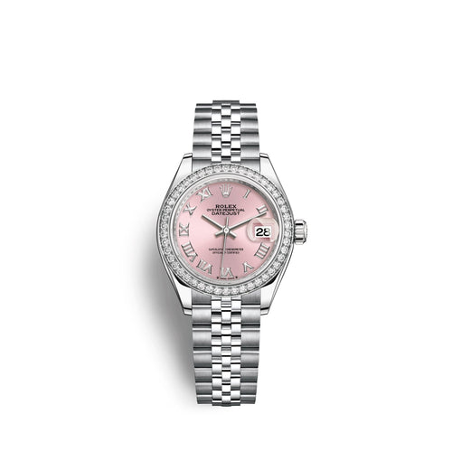 Lady-Datejust 28, Oystersteel and 18k White Gold, Ref# 279384RBR-0005