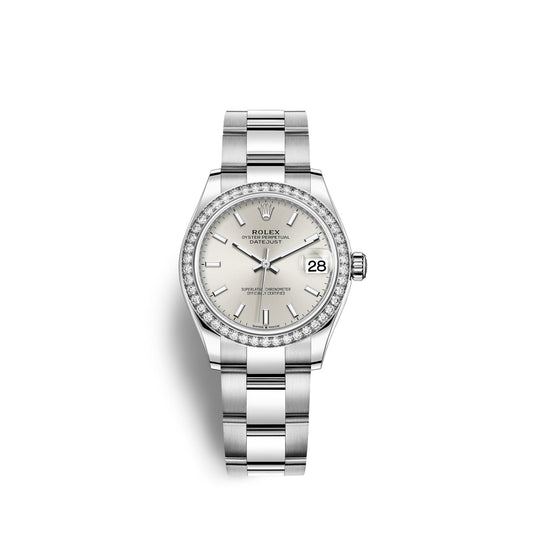 Lady-Datejust 28, Oystersteel and 18k White Gold, Ref# 279384RBR-0008