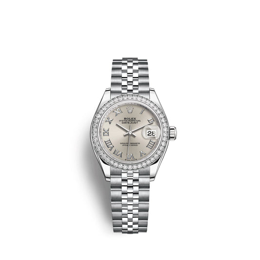 Lady-Datejust 28, Oystersteel and 18k White Gold, Ref# 279384RBR-0009